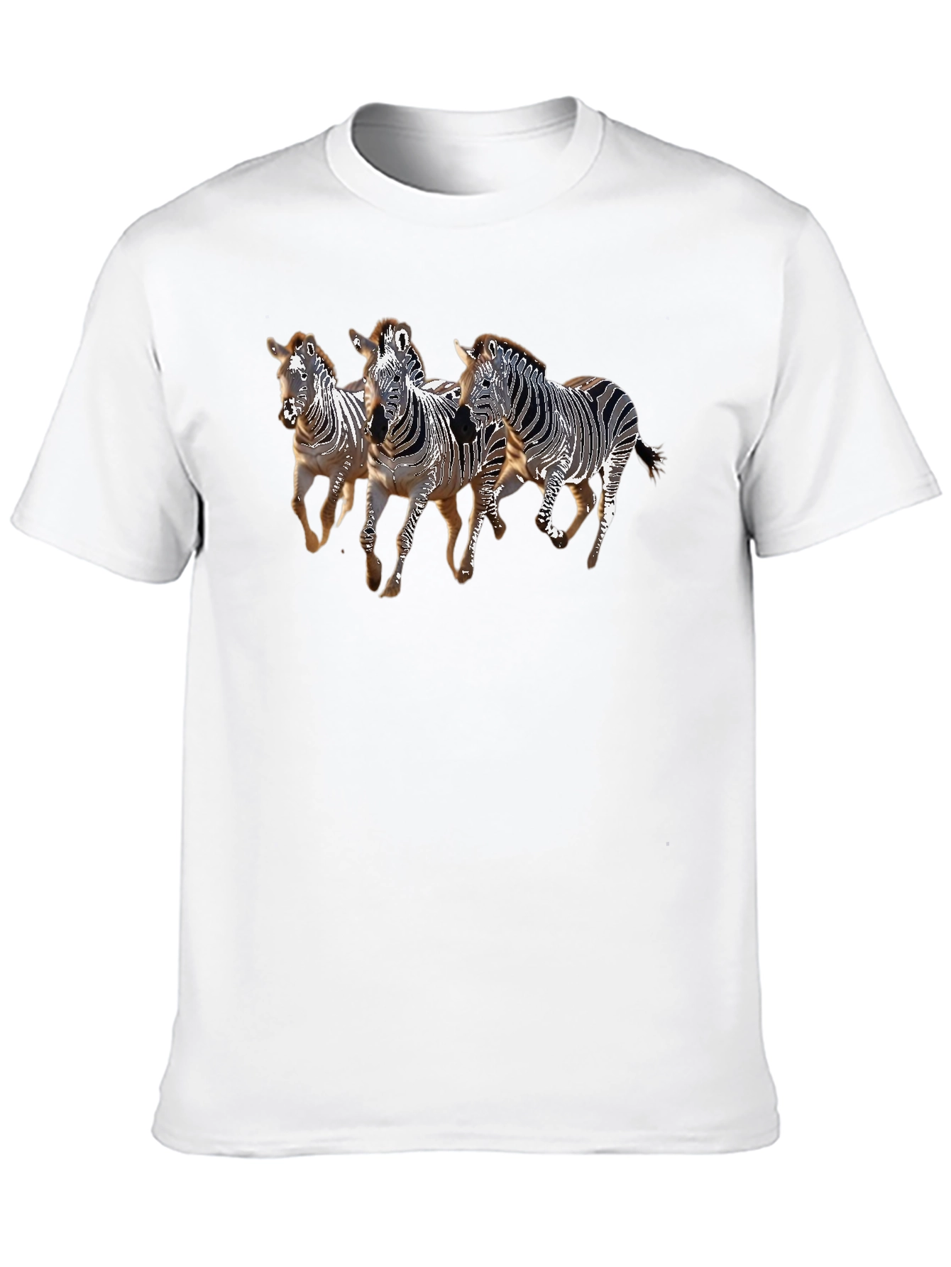 Zebra Print Graphic Tee - Black