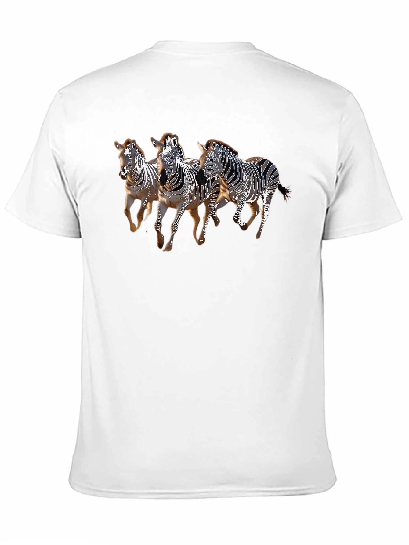Zebra Print Graphic Tee - Black