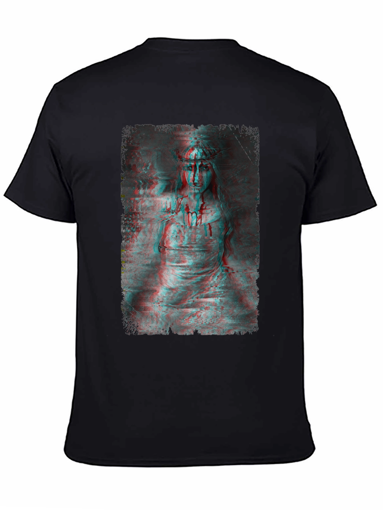Gothic Horror 3D Graphic Print Black T-Shirt