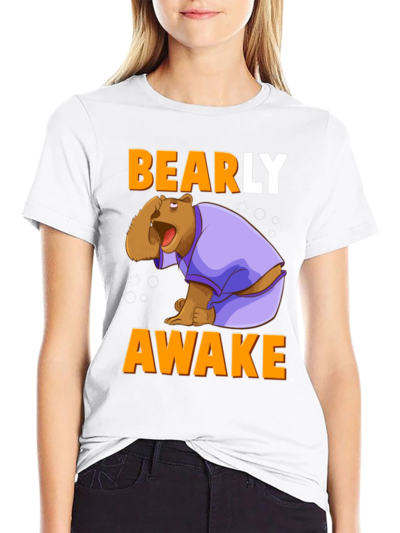 Bearly Awake T-Shirt - Funny Cartoon Bear Tee