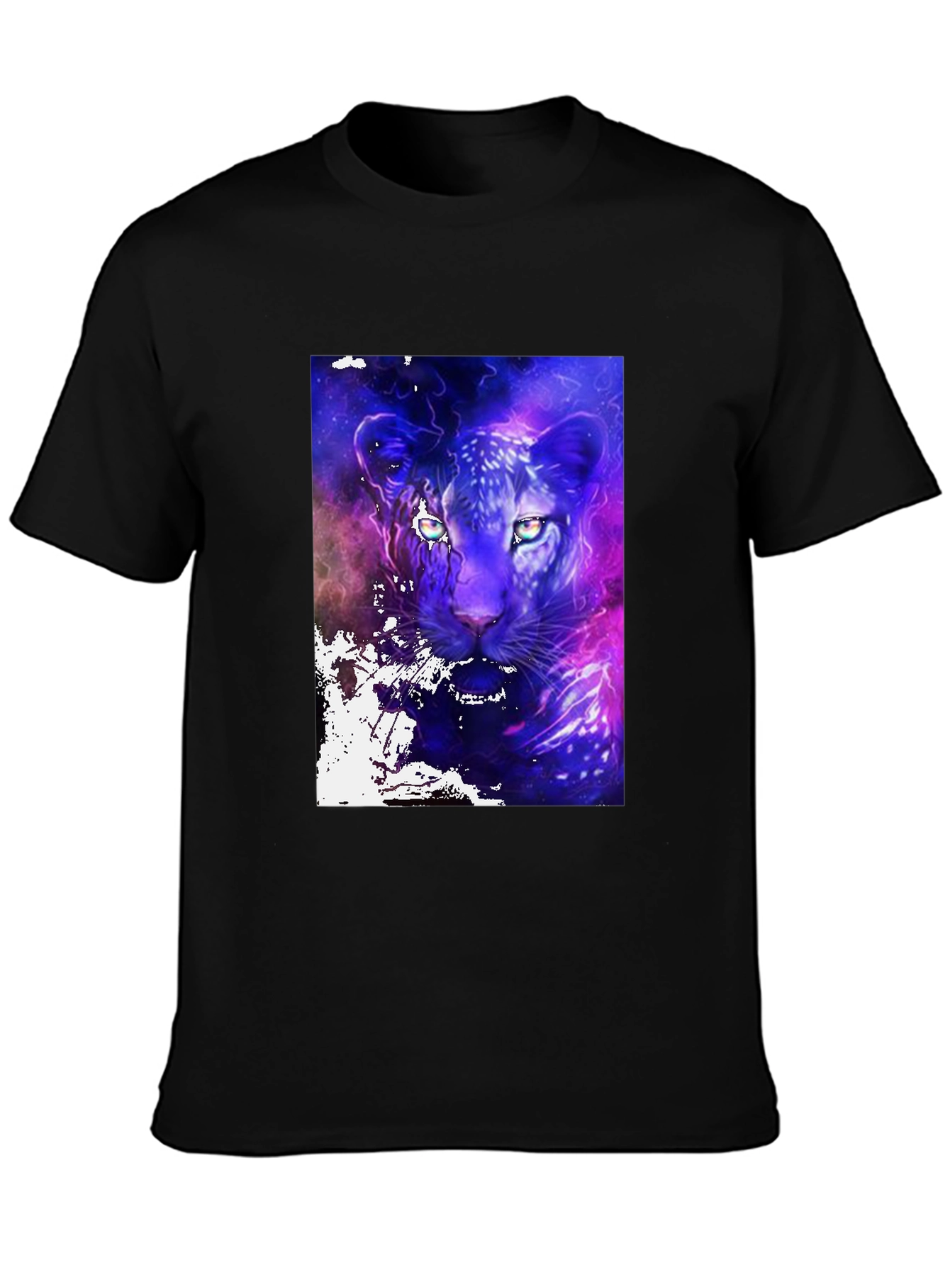 Galaxy Panther Graphic Tee - Cosmic Style
