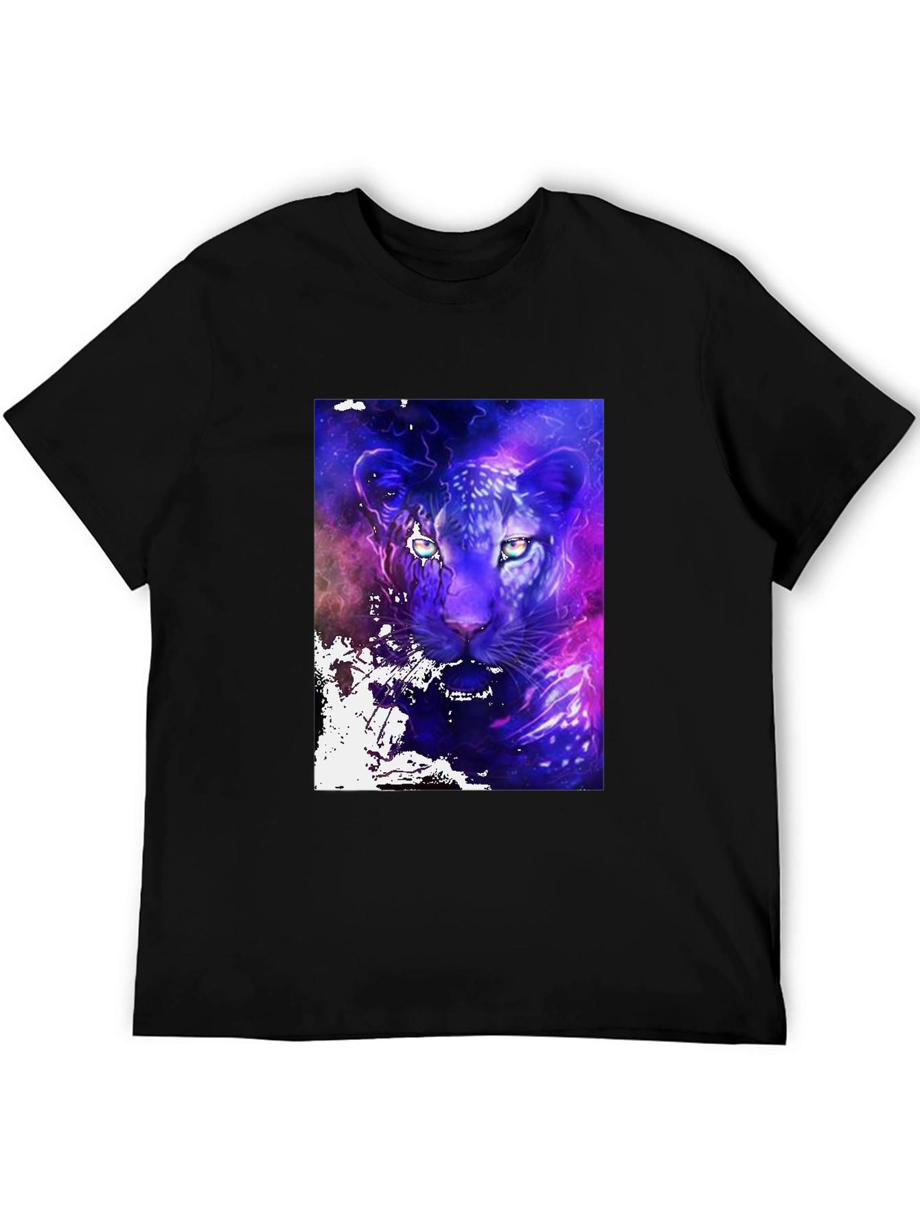 Galaxy Panther Graphic Tee - Cosmic Style