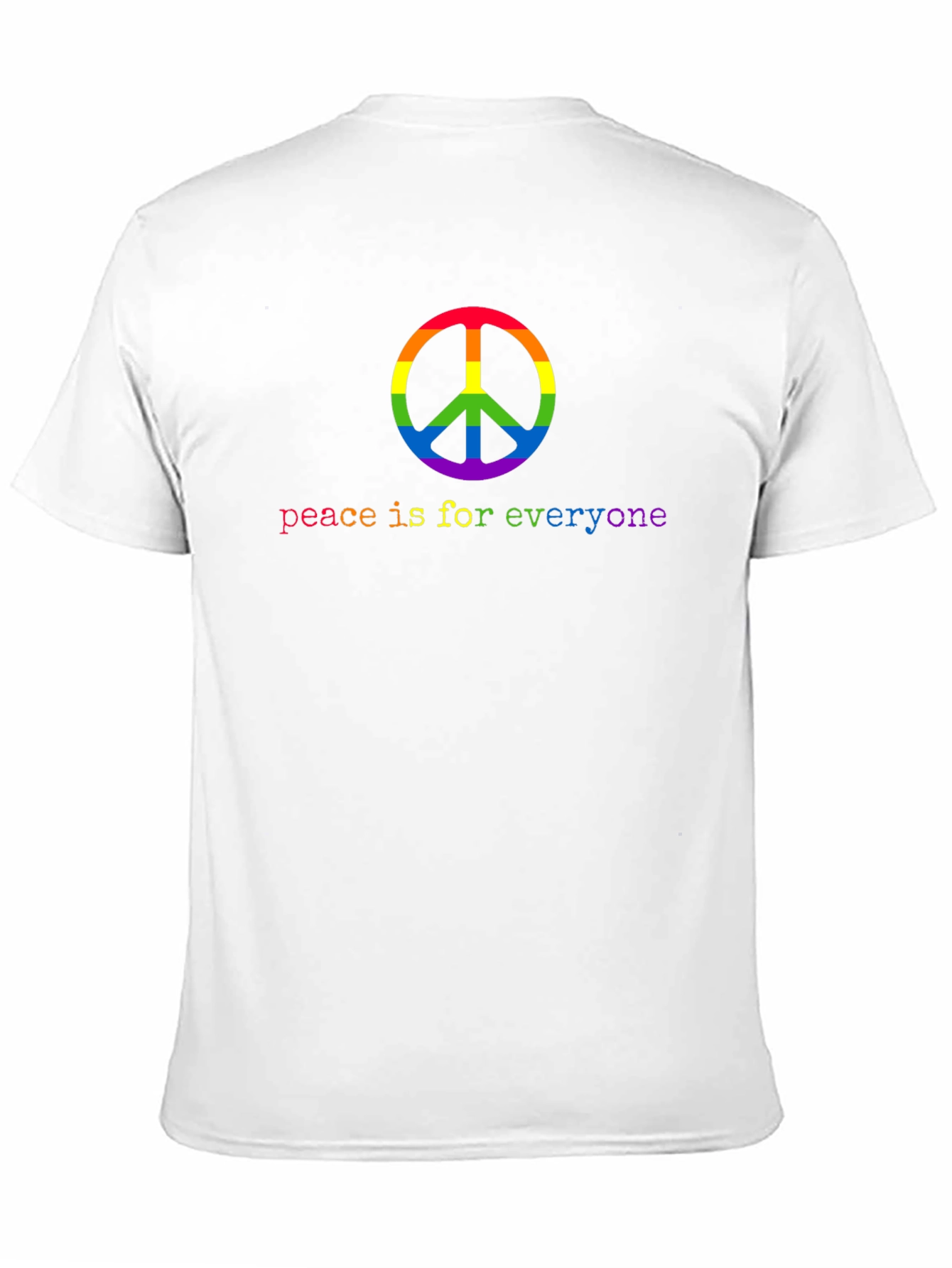 Peace for Everyone Rainbow Graphic Tee