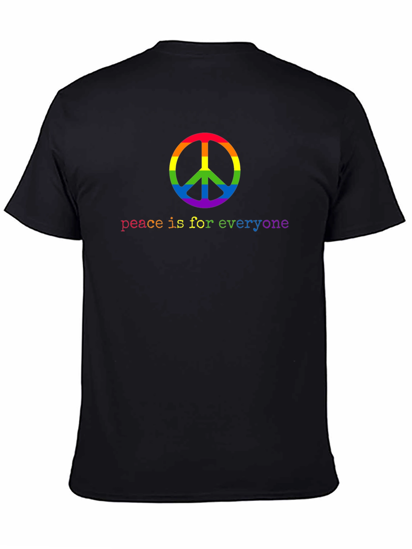 Peace for Everyone Rainbow Graphic Tee