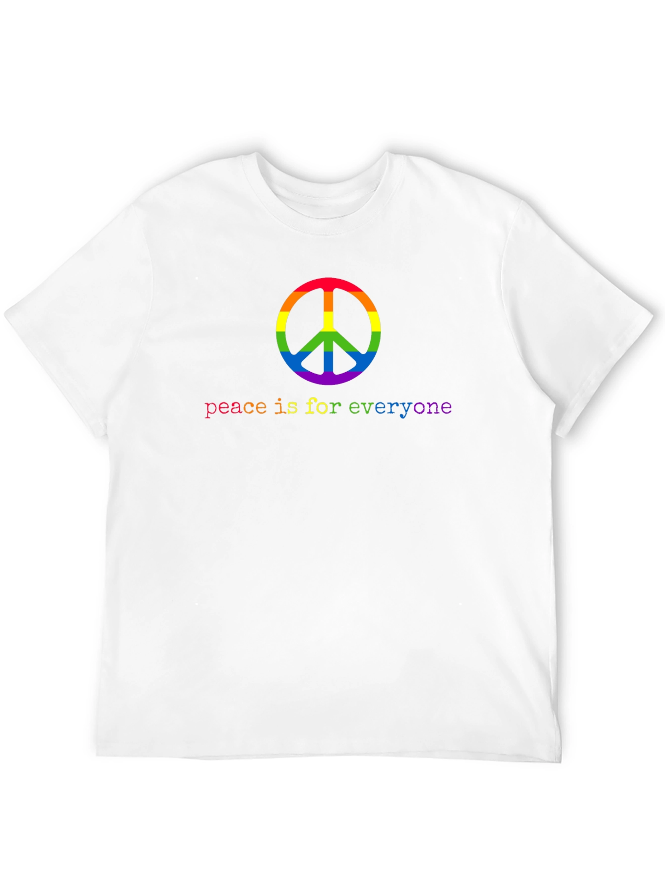 Peace for Everyone Rainbow Graphic Tee