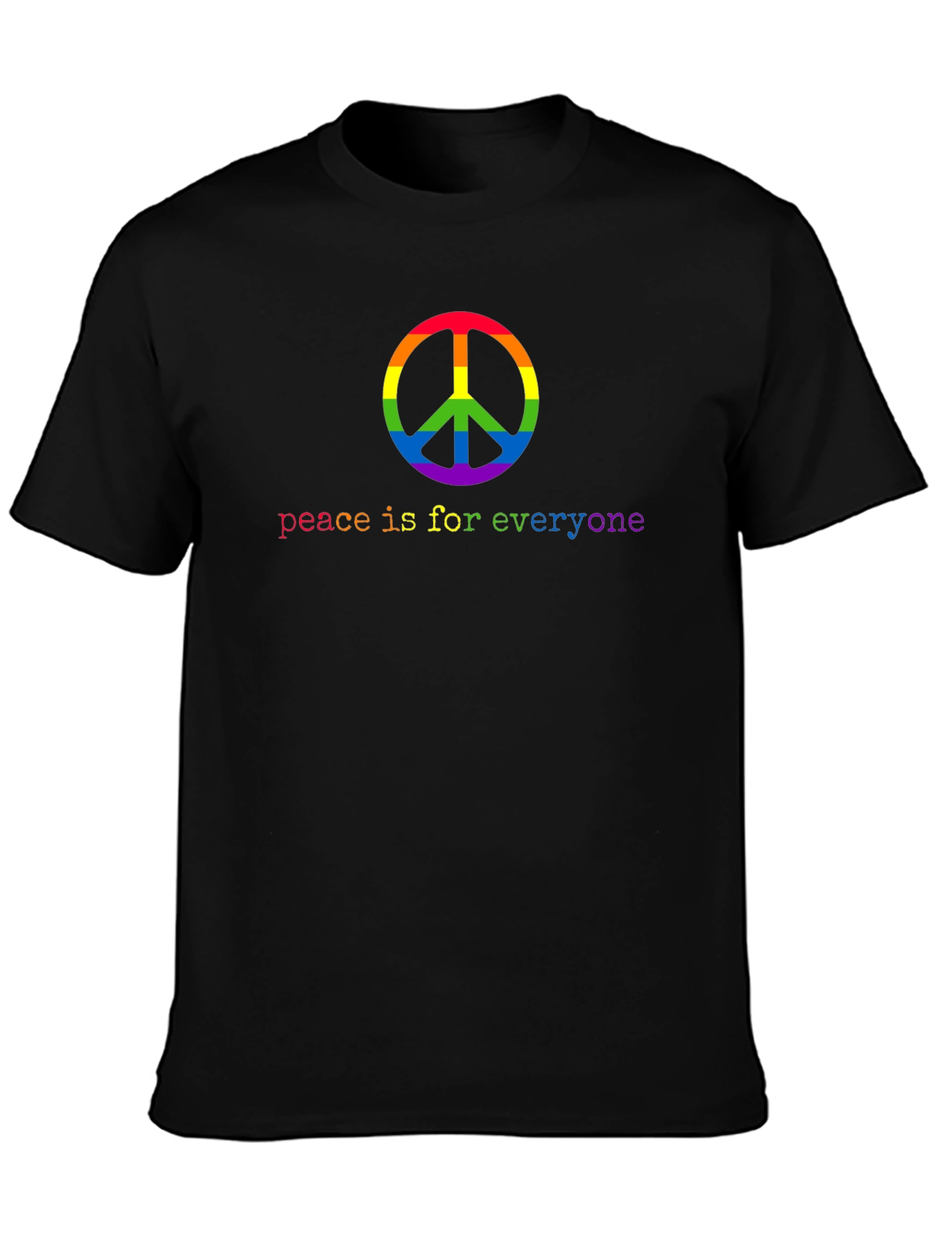 Peace for Everyone Rainbow Graphic Tee