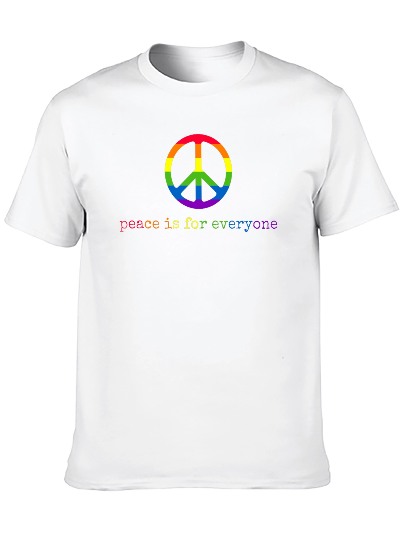 Peace for Everyone Rainbow Graphic Tee