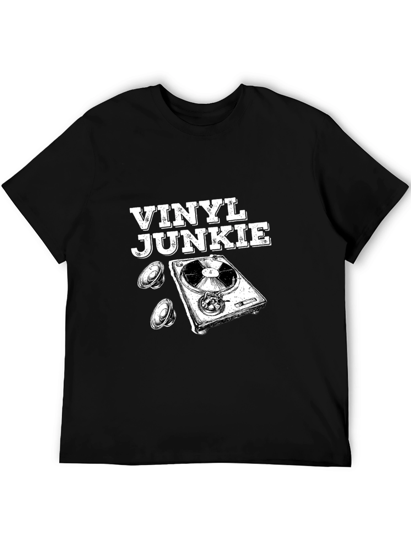 Vinyl Junkie Graphic T-Shirt - Music Lover Tee