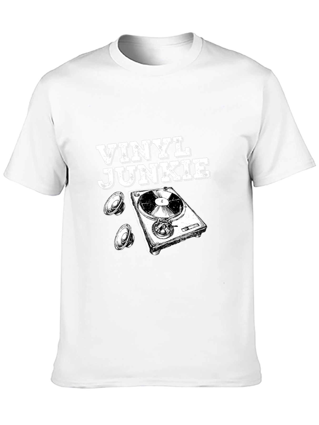 Vinyl Junkie Graphic T-Shirt - Music Lover Tee