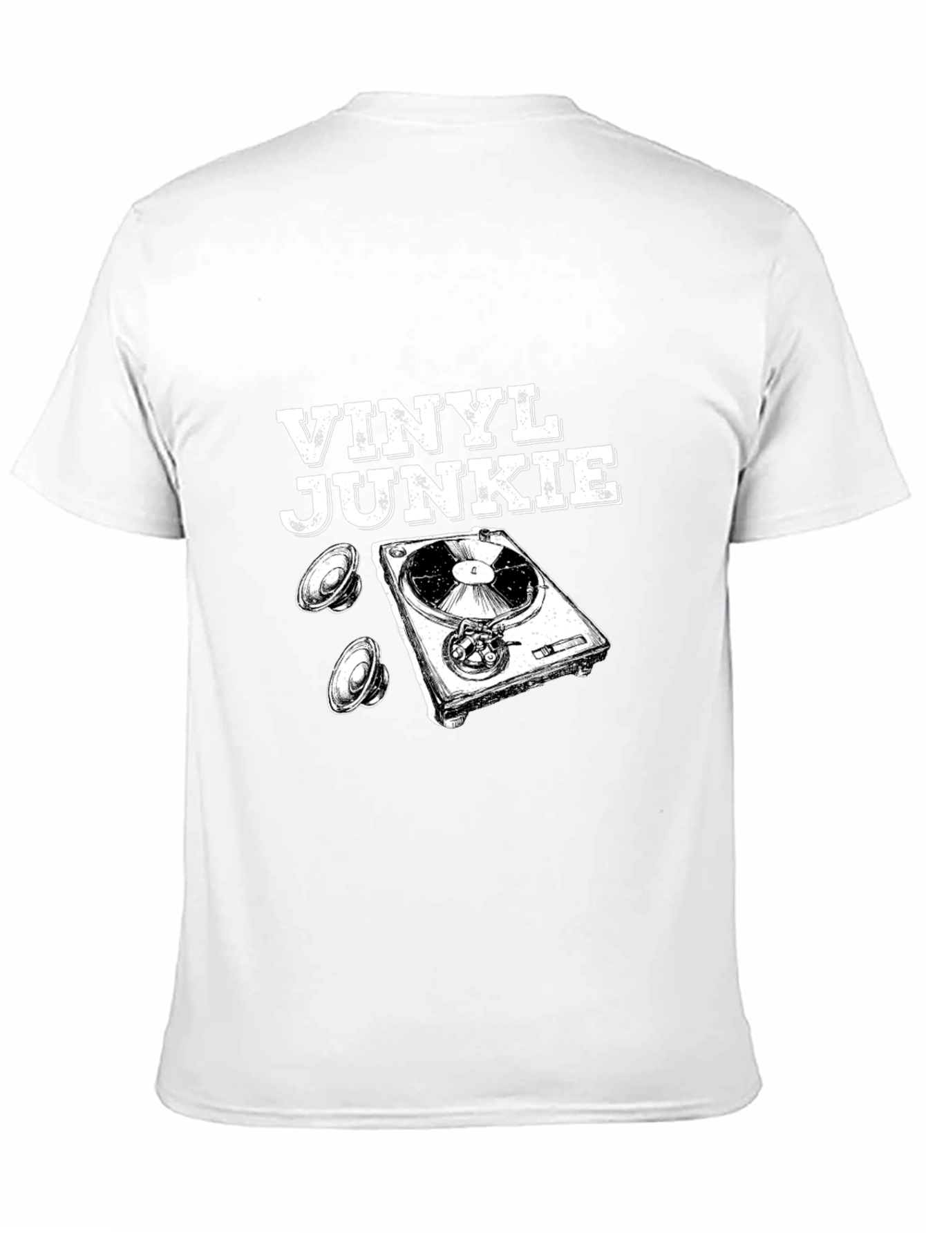 Vinyl Junkie Graphic T-Shirt - Music Lover Tee