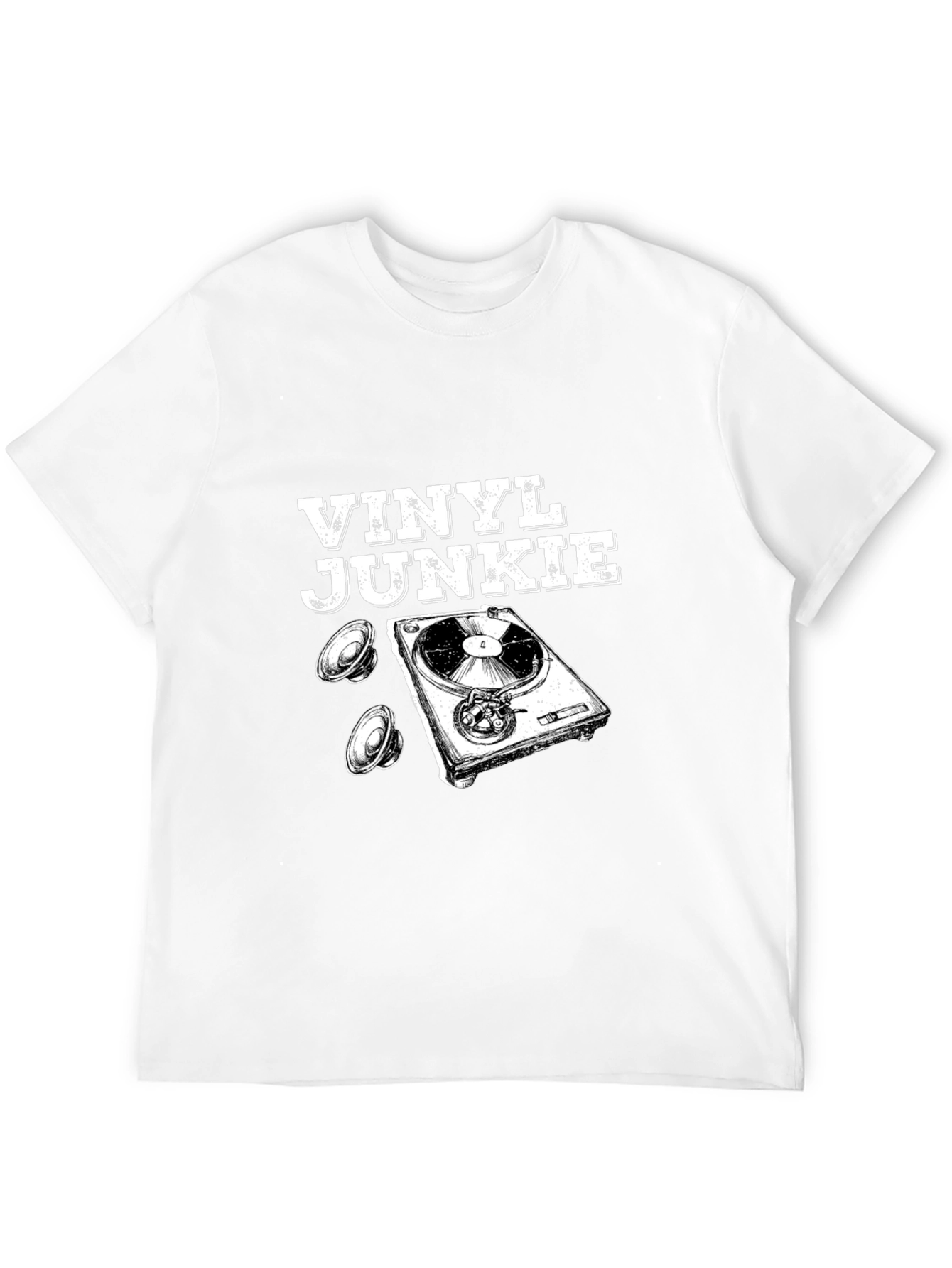 Vinyl Junkie Graphic T-Shirt - Music Lover Tee