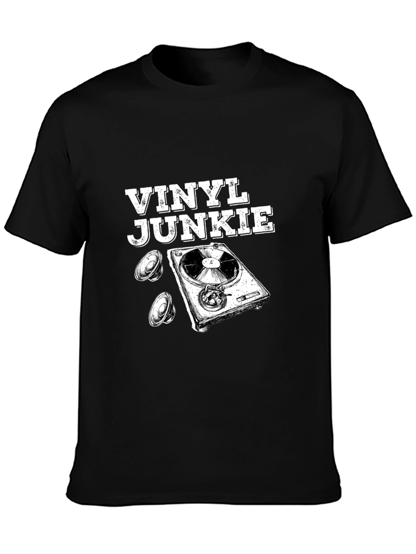 Vinyl Junkie Graphic T-Shirt - Music Lover Tee