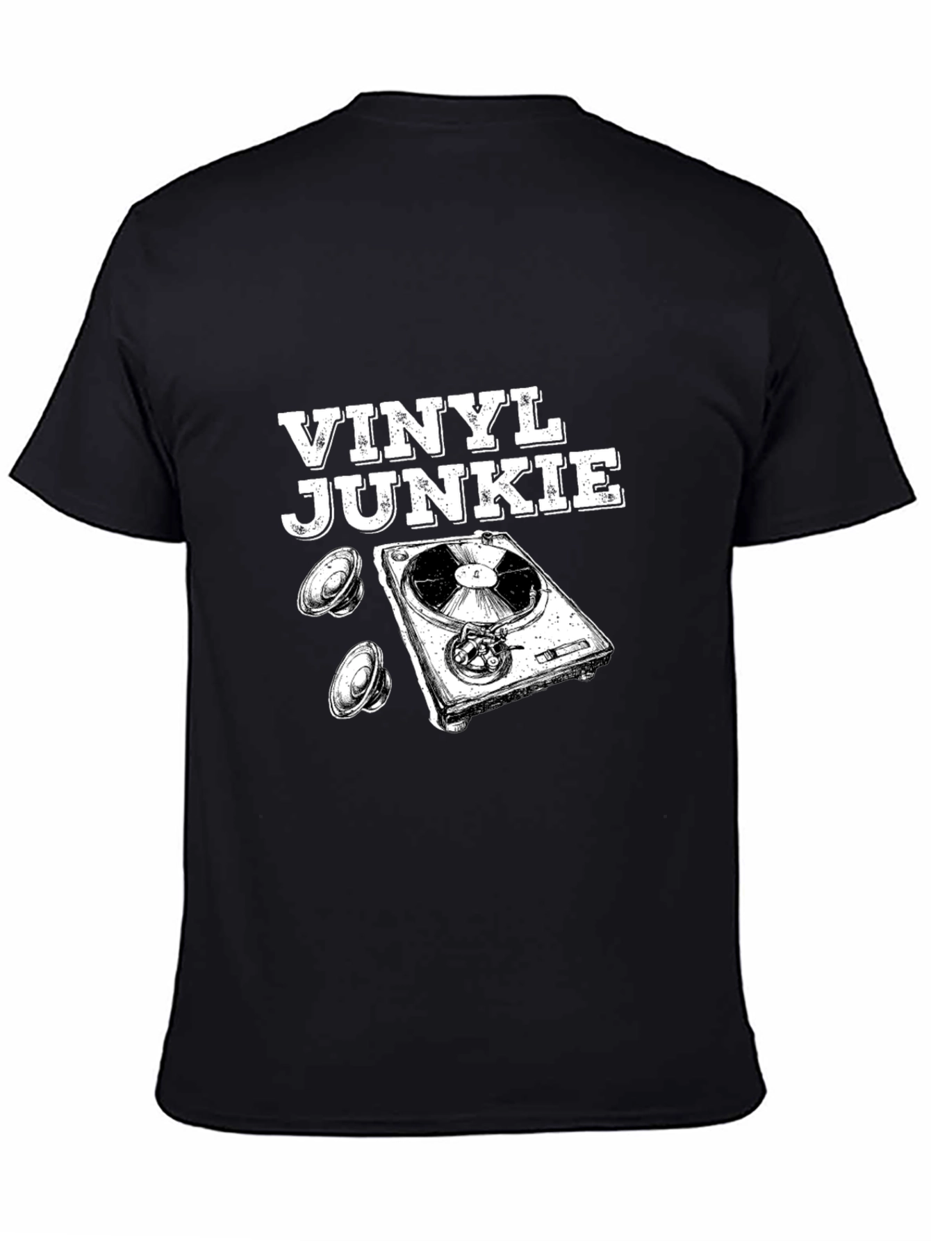 Vinyl Junkie Graphic T-Shirt - Music Lover Tee
