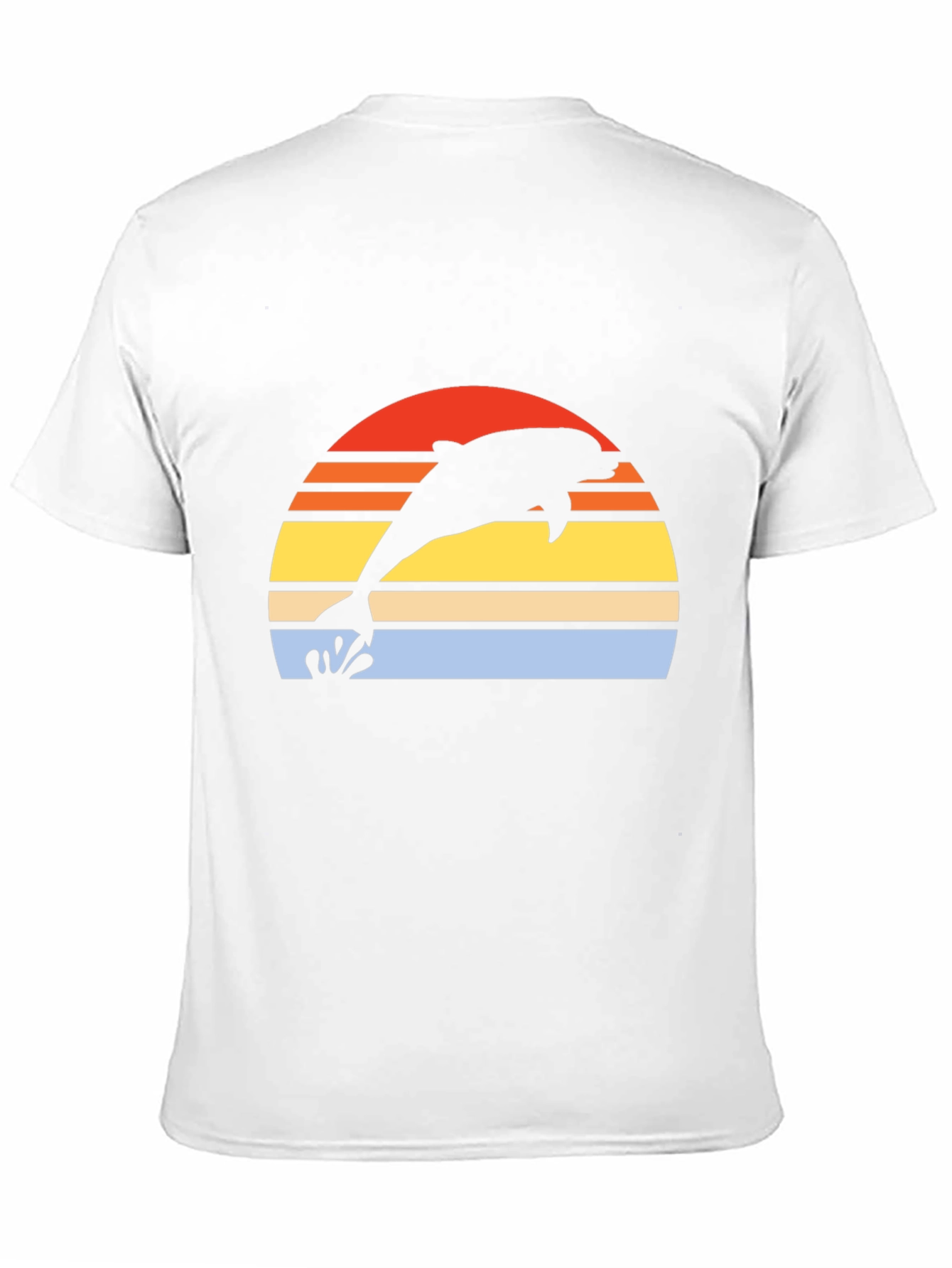 Retro Dolphin Sunset Graphic T-Shirt