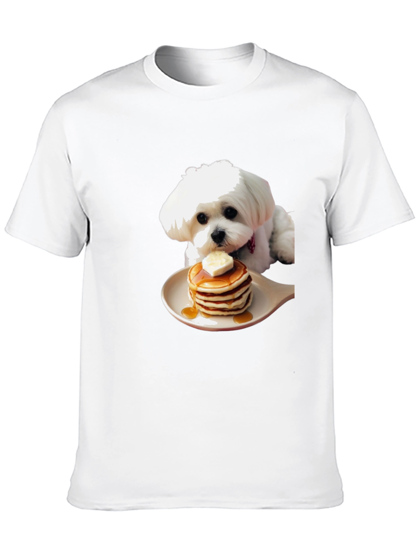 Dog Pancakes Graphic T-Shirt | Novelty Cute Pet Tee