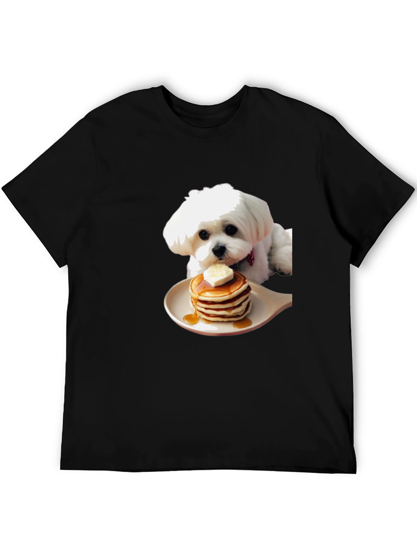 Dog Pancakes Graphic T-Shirt | Novelty Cute Pet Tee