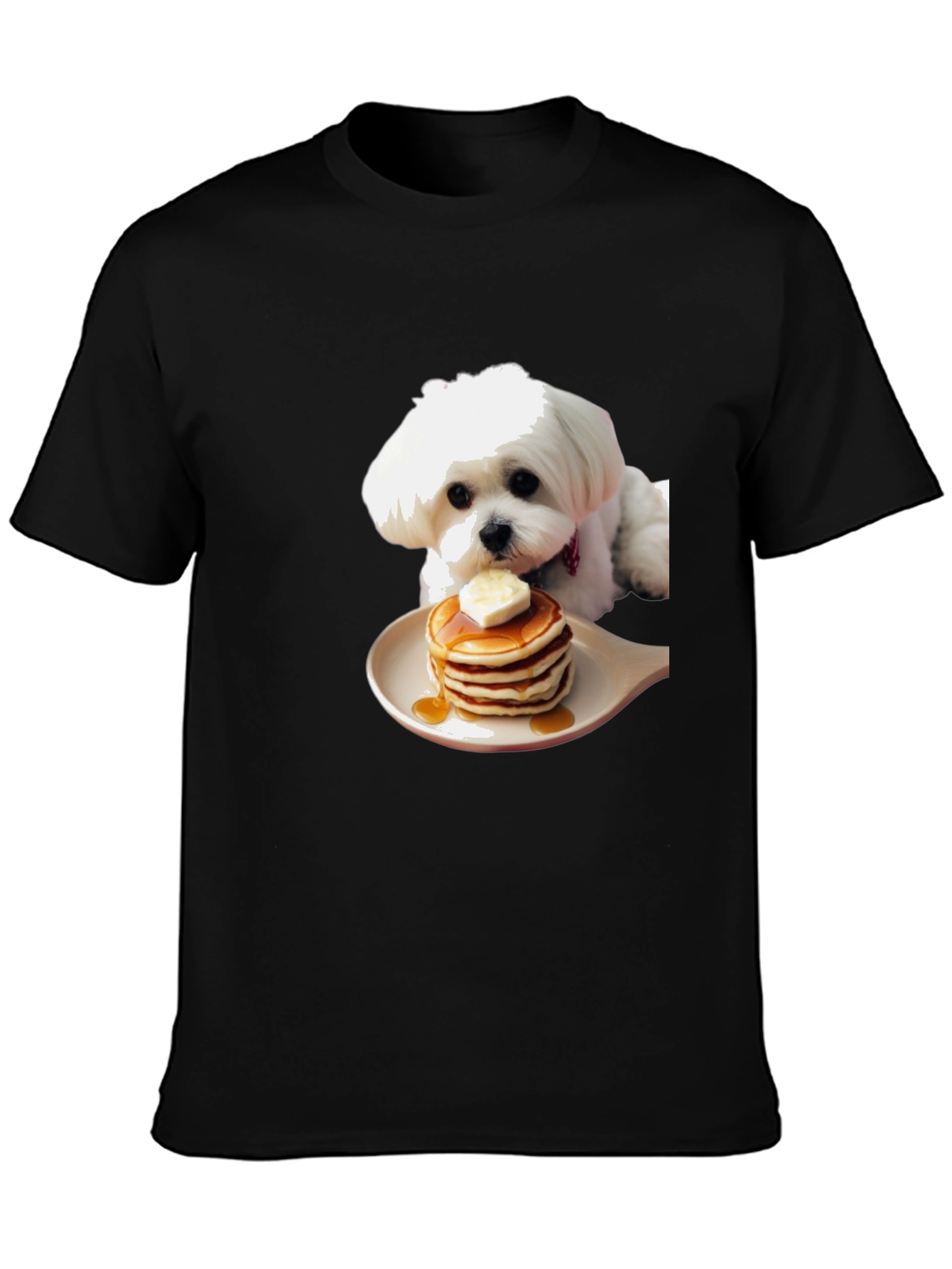 Dog Pancakes Graphic T-Shirt | Novelty Cute Pet Tee