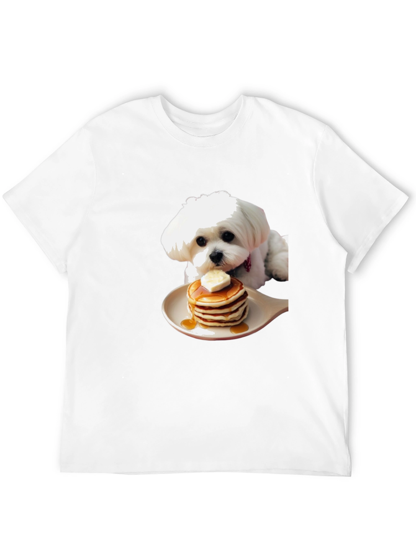 Dog Pancakes Graphic T-Shirt | Novelty Cute Pet Tee