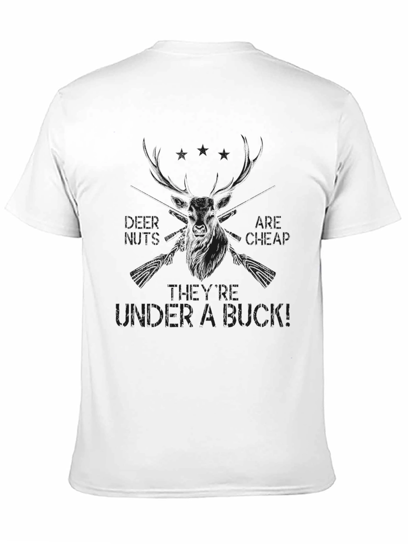 Mens Black Under a Buck Graphic Tee