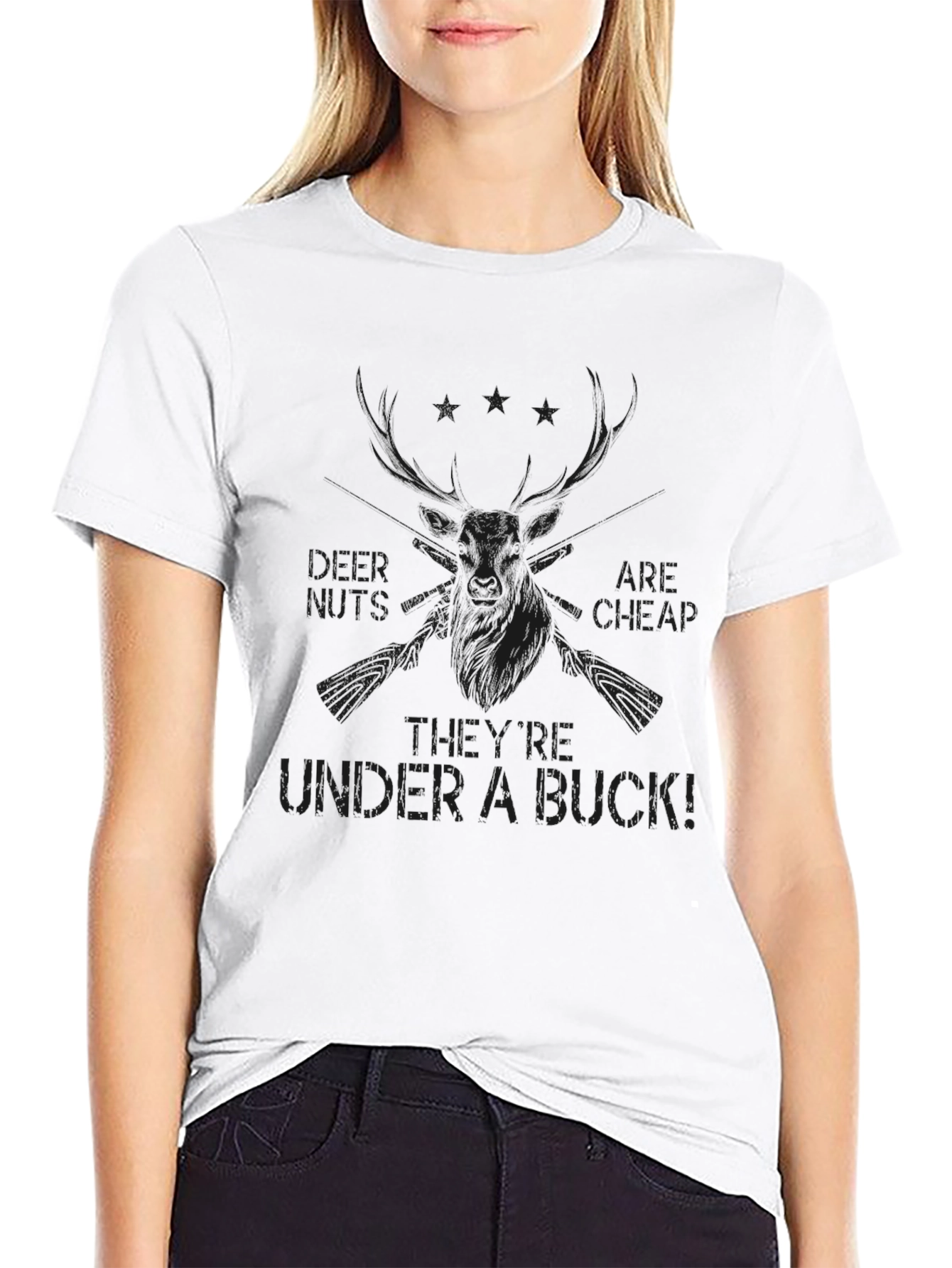 Mens Black Under a Buck Graphic Tee