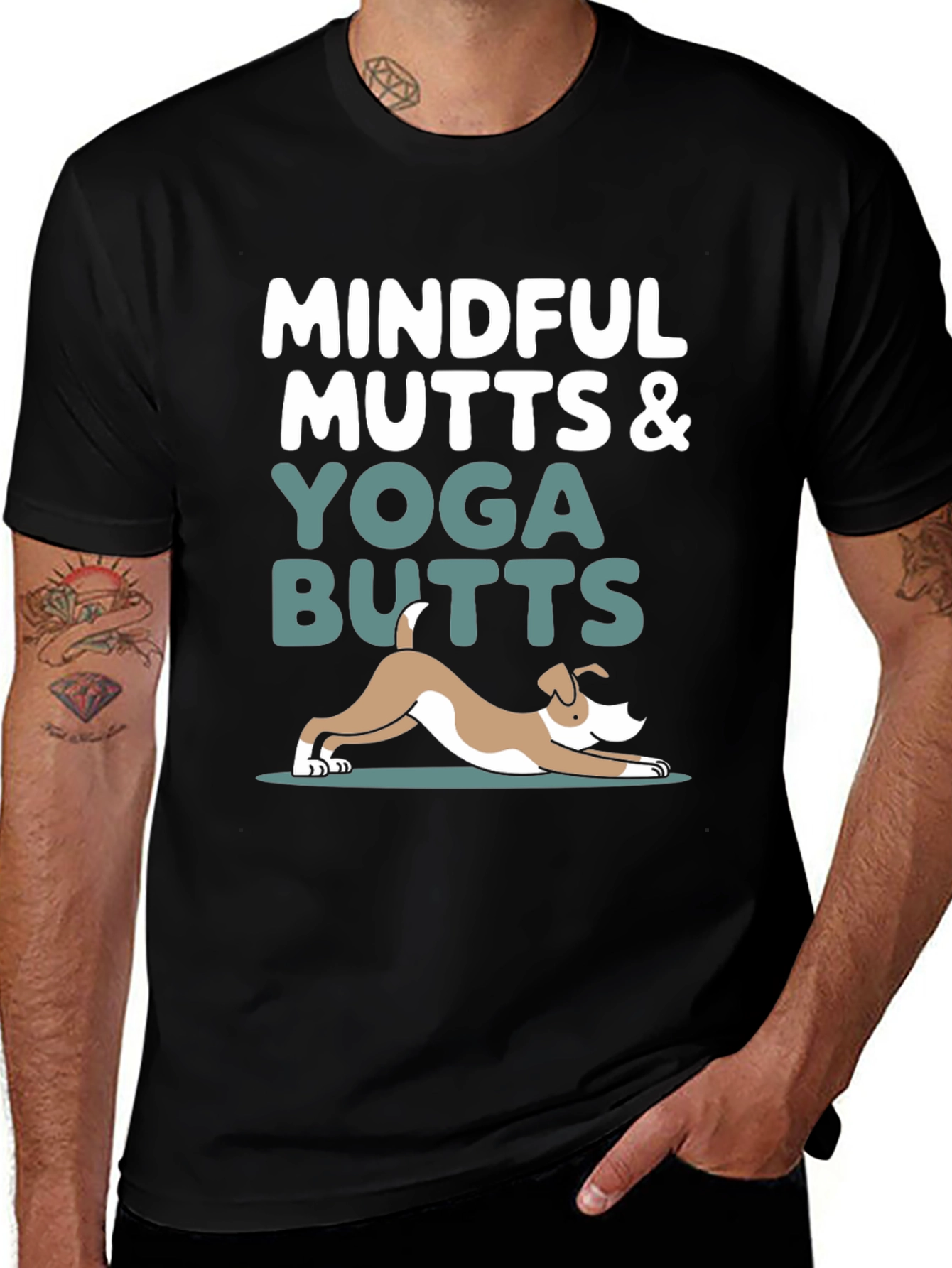 Mindful Mutts & Yoga Butts Graphic Tee