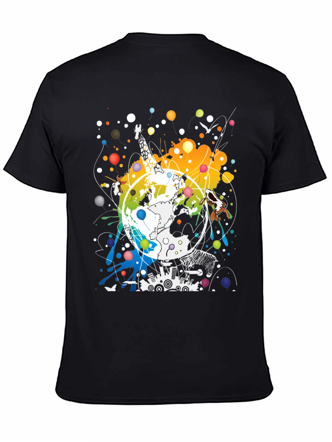 Global Giraffe Art Tee