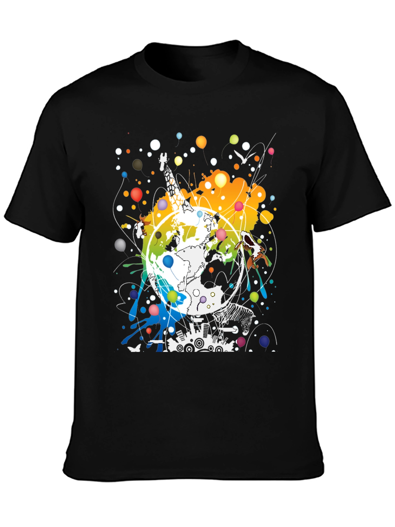 Global Giraffe Art Tee