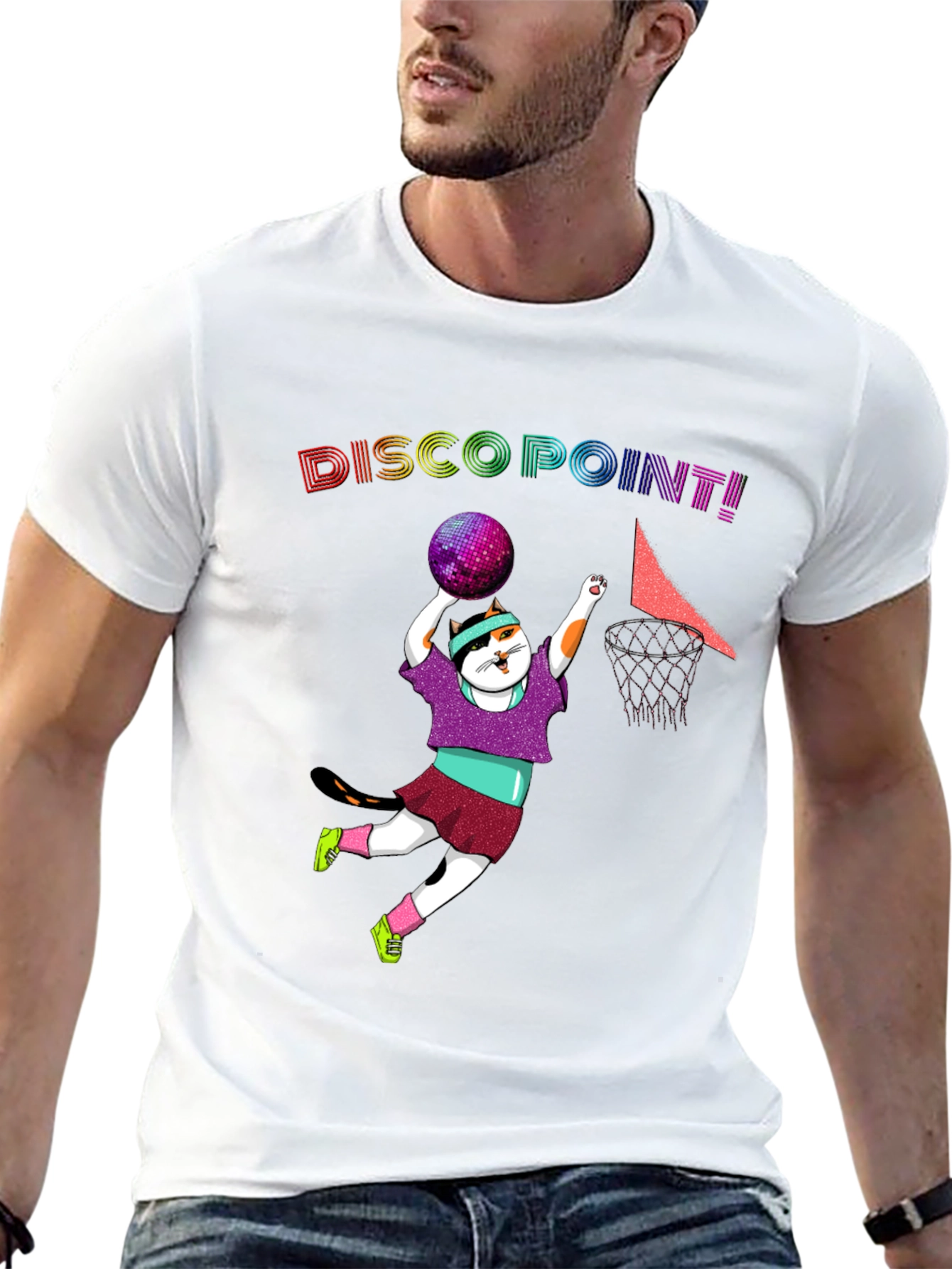 Disco Point Black Graphic Tee