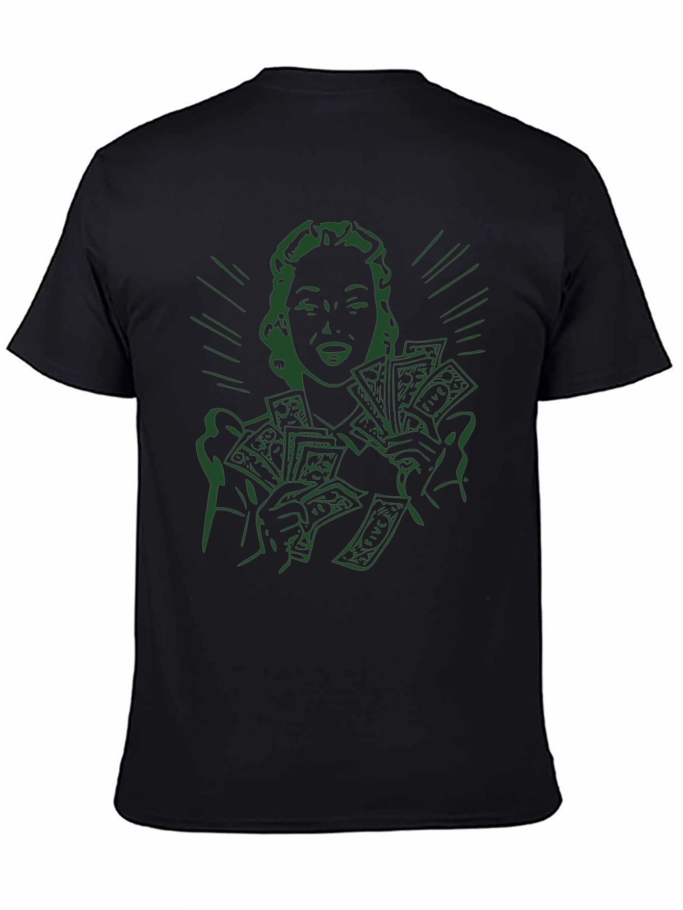 Money Woman Tee - Lucky Green Graphic T-Shirt
