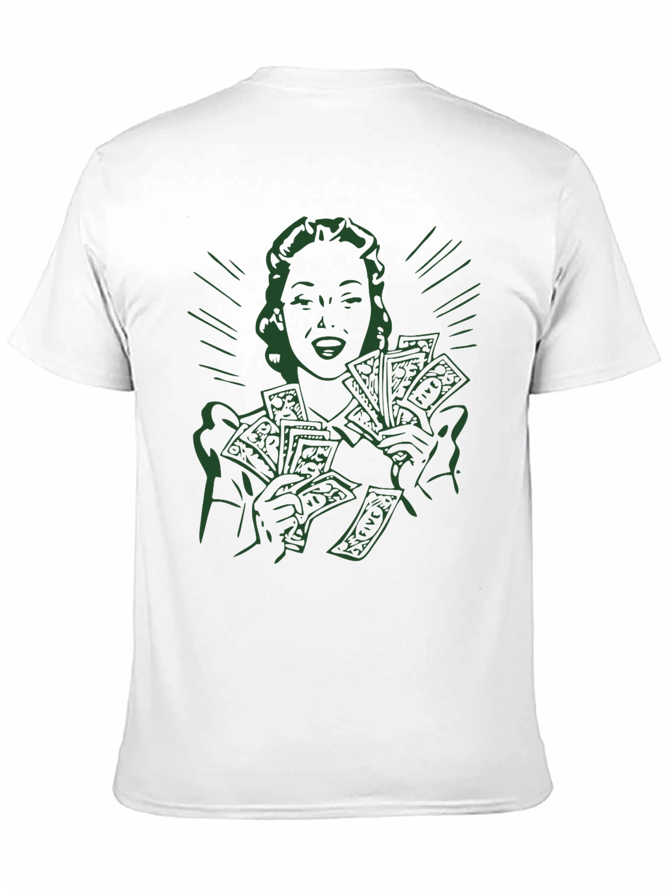 Money Woman Tee - Lucky Green Graphic T-Shirt