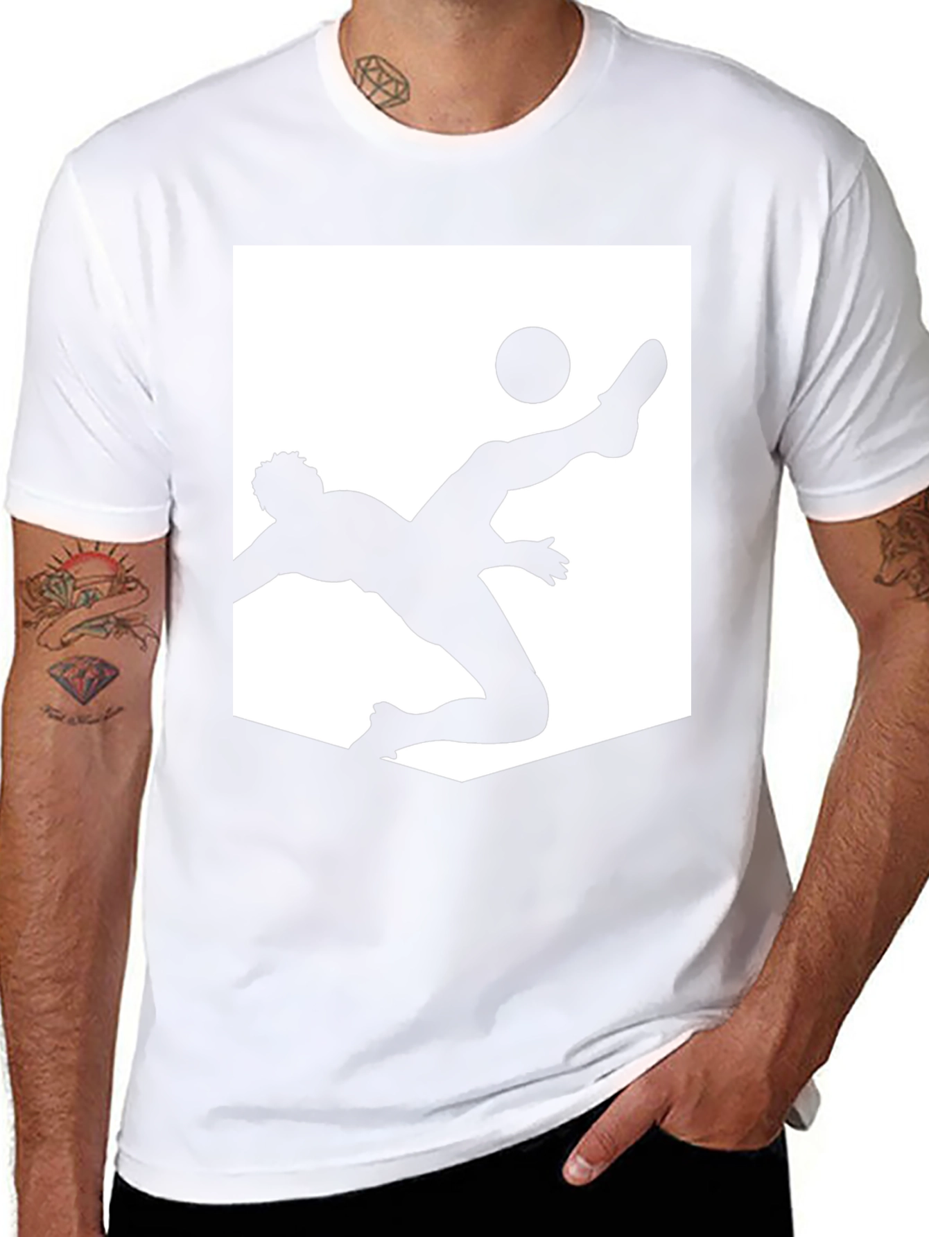 Soccer Silhouette Graphic Tee - Black