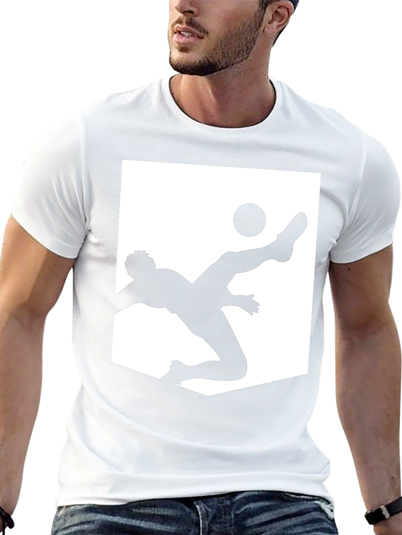 Soccer Silhouette Graphic Tee - Black