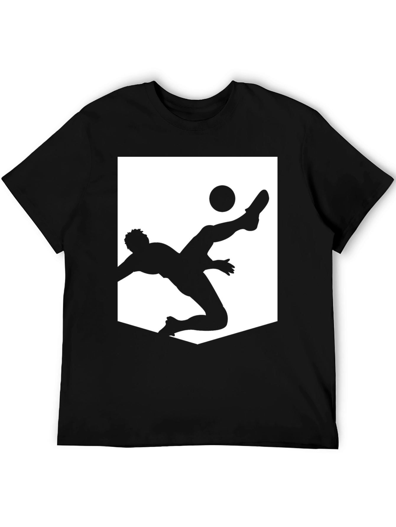 Soccer Silhouette Graphic Tee - Black
