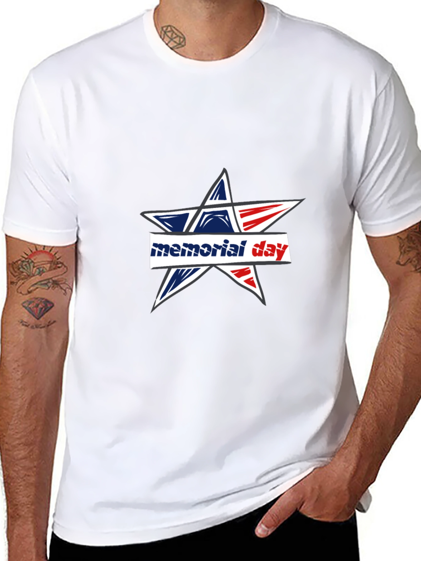 Memorial Day Star Graphic T-Shirt