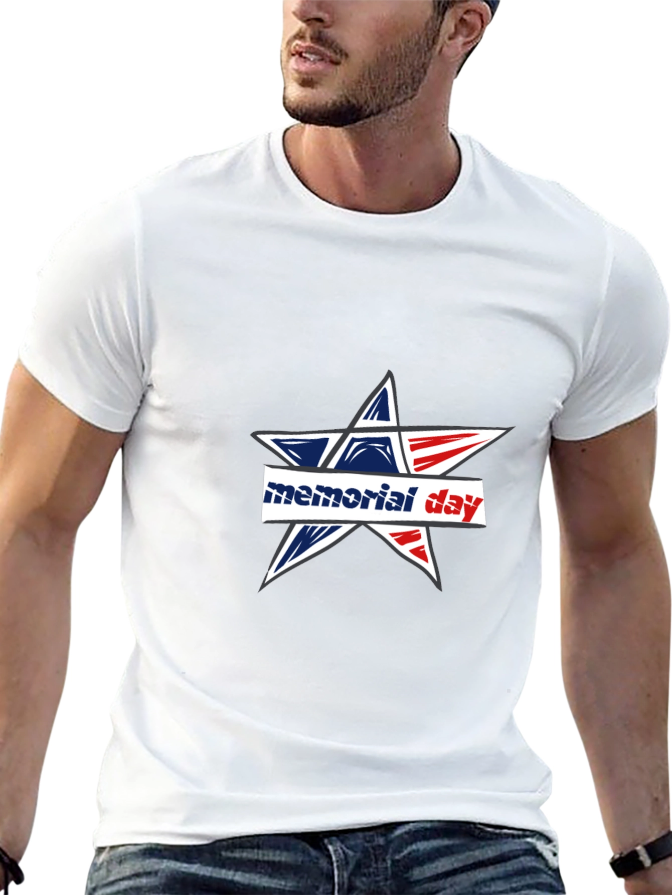 Memorial Day Star Graphic T-Shirt