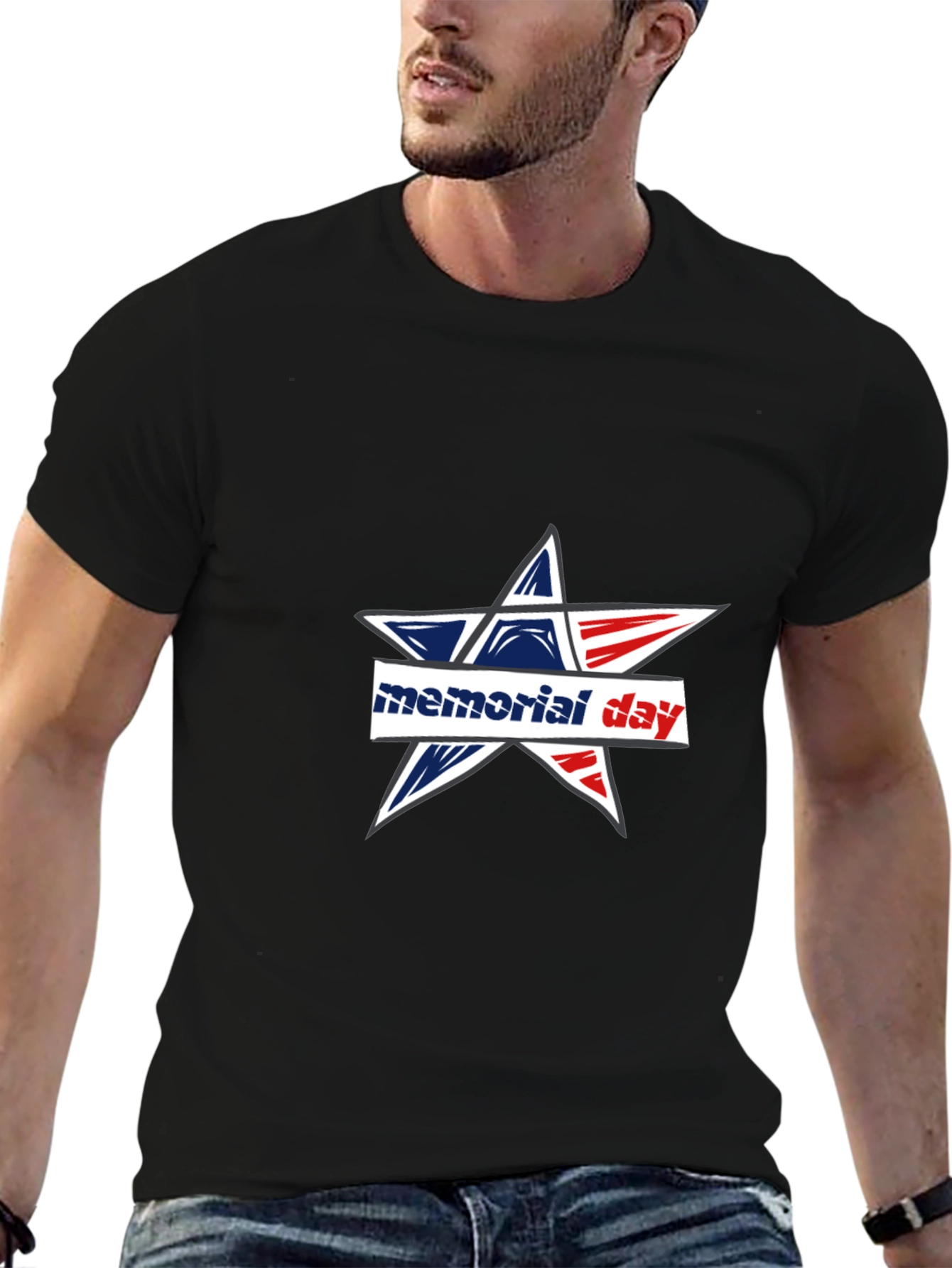 Memorial Day Star Graphic T-Shirt