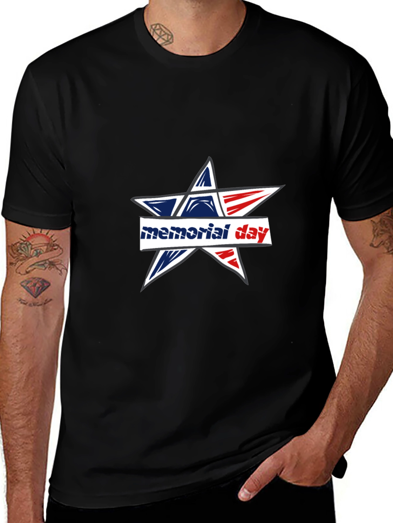 Memorial Day Star Graphic T-Shirt