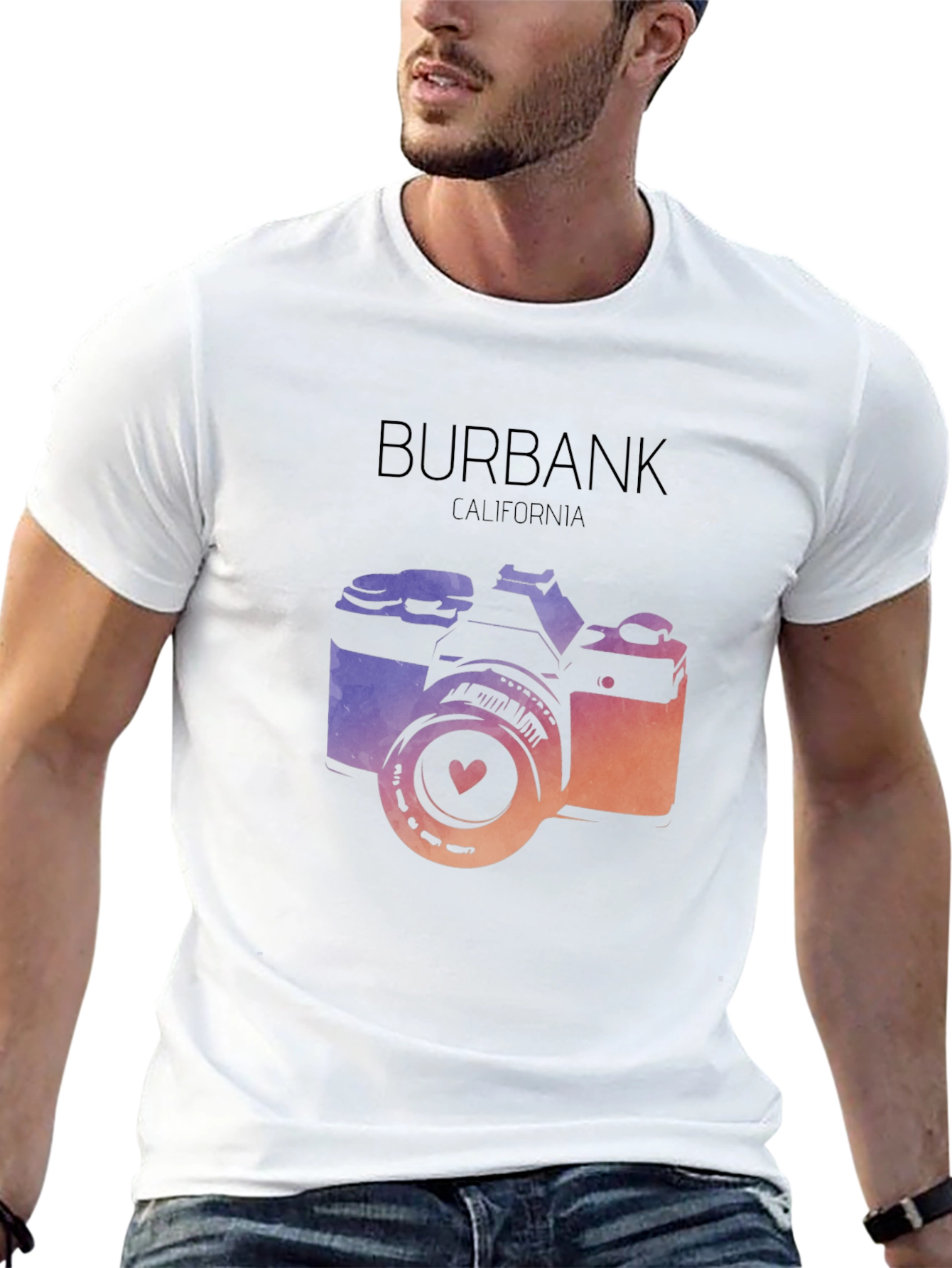 Burbank California Camera Graphic T-Shirt