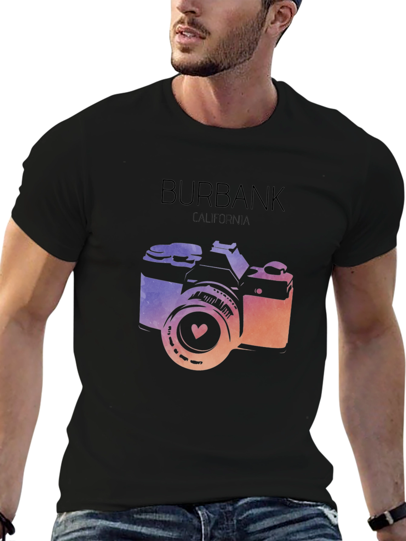 Burbank California Camera Graphic T-Shirt