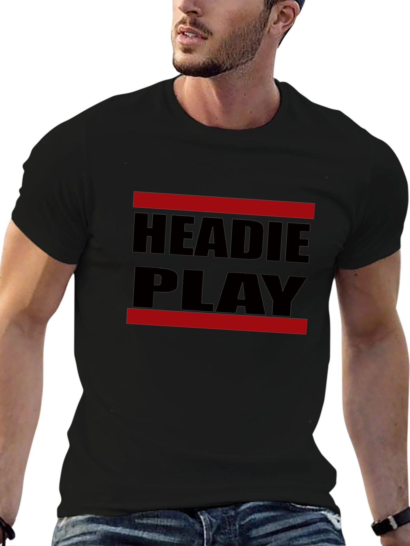 Headie Play Graphic T-Shirt - Black