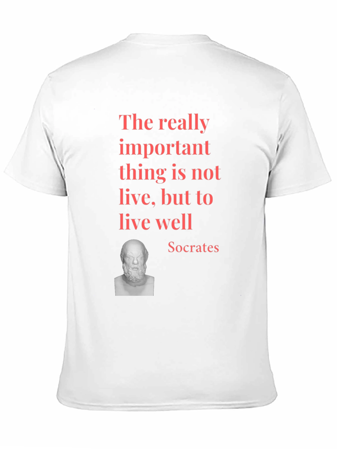 Socrates Quote T-Shirt - Live Well Black Tee