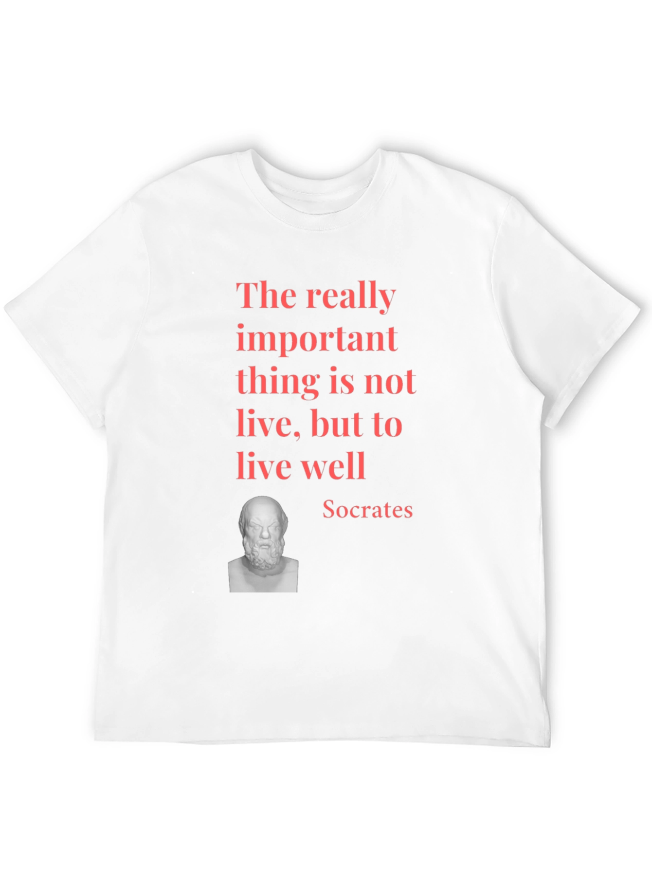 Socrates Quote T-Shirt - Live Well Black Tee