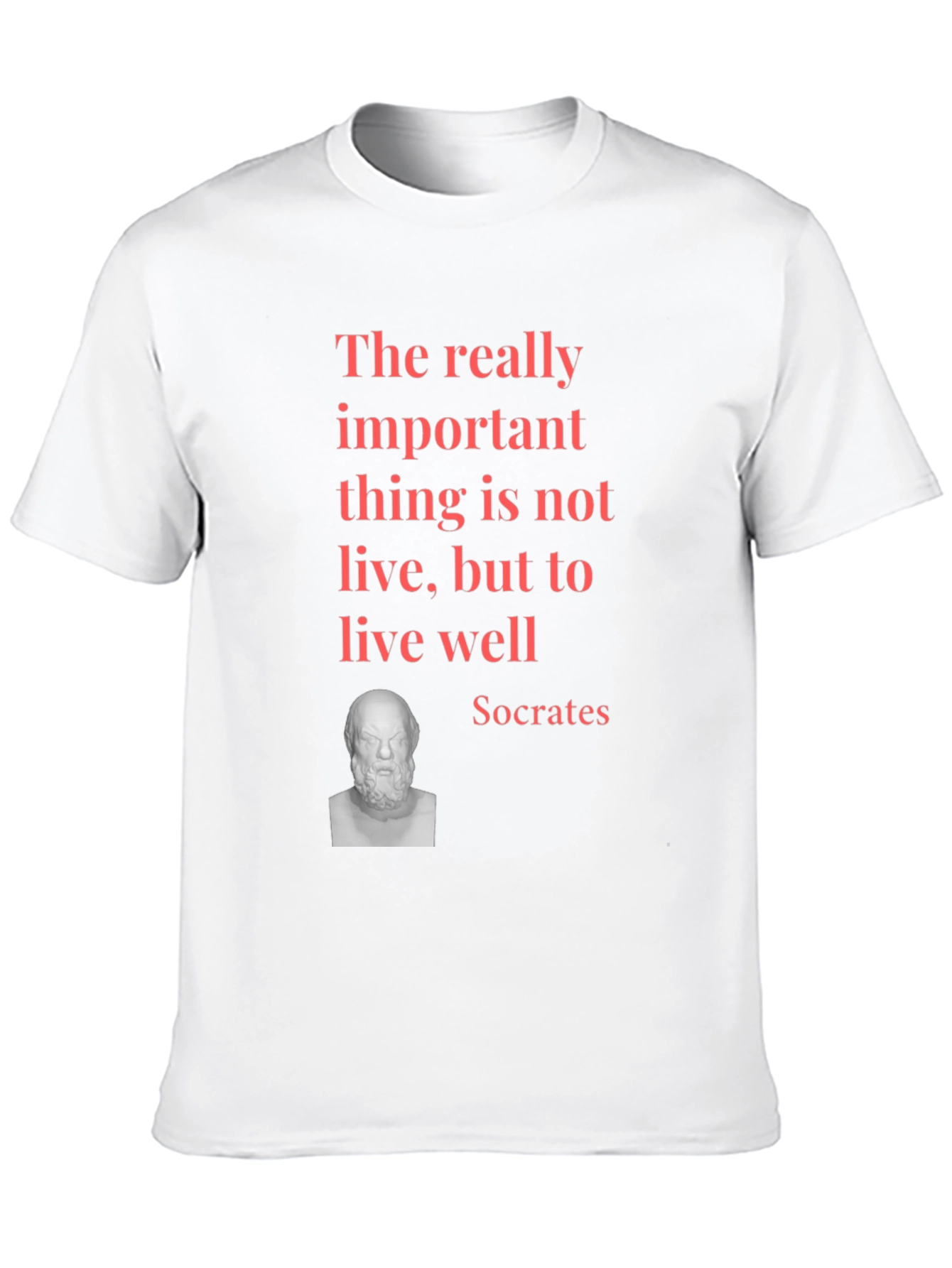 Socrates Quote T-Shirt - Live Well Black Tee