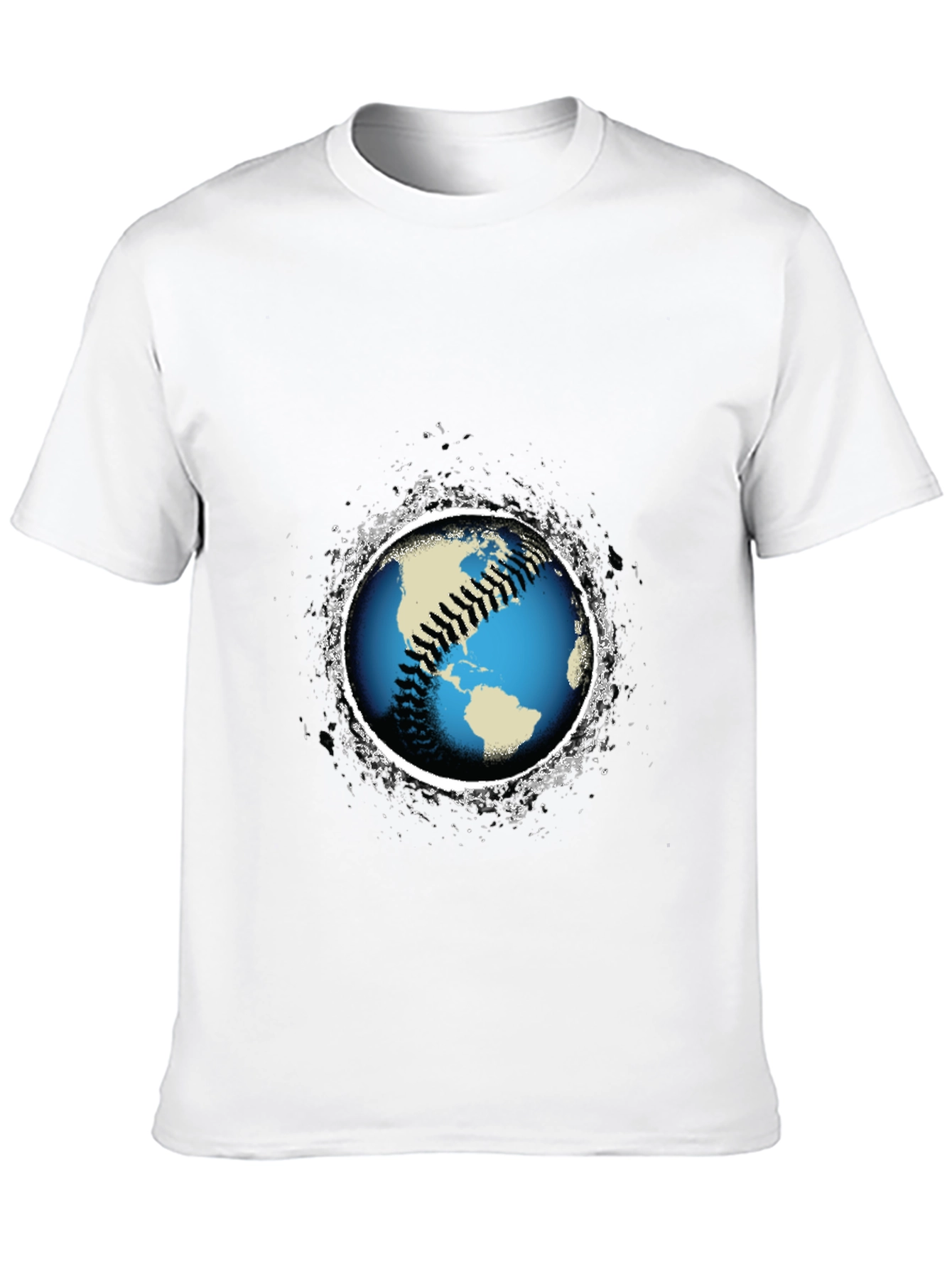 Baseball Earth Graphic T-Shirt