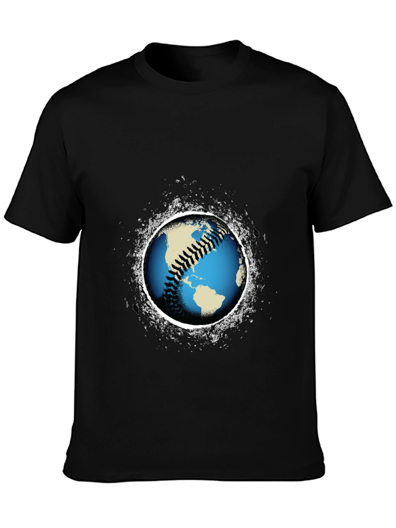 Baseball Earth Graphic T-Shirt