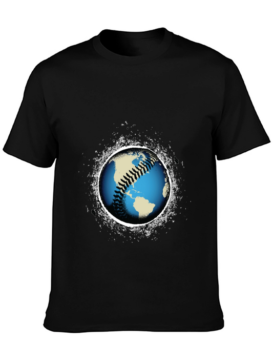 Baseball Earth Graphic T-Shirt