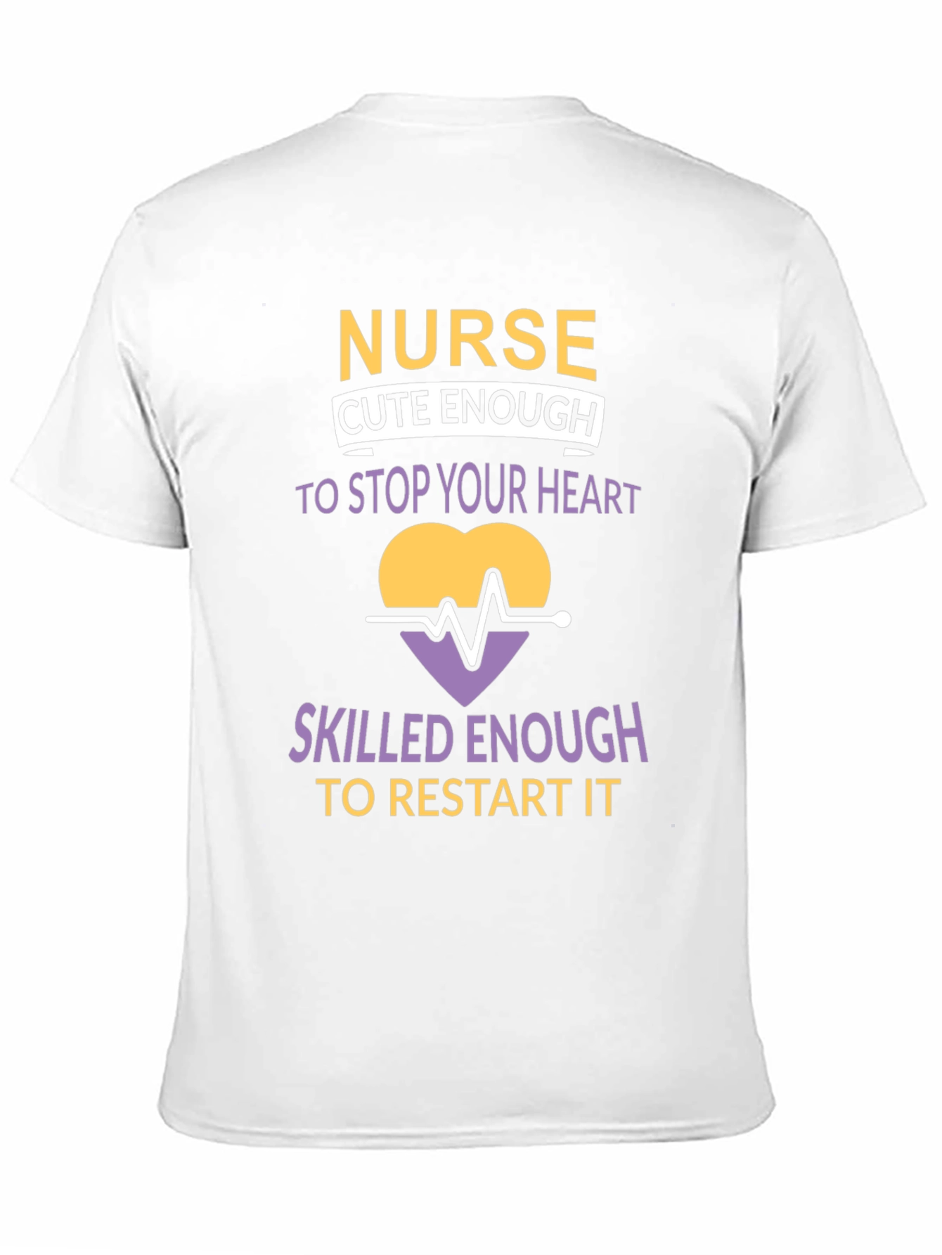Nurse Cute & Skilled Heartbeat Graphic T-Shirt