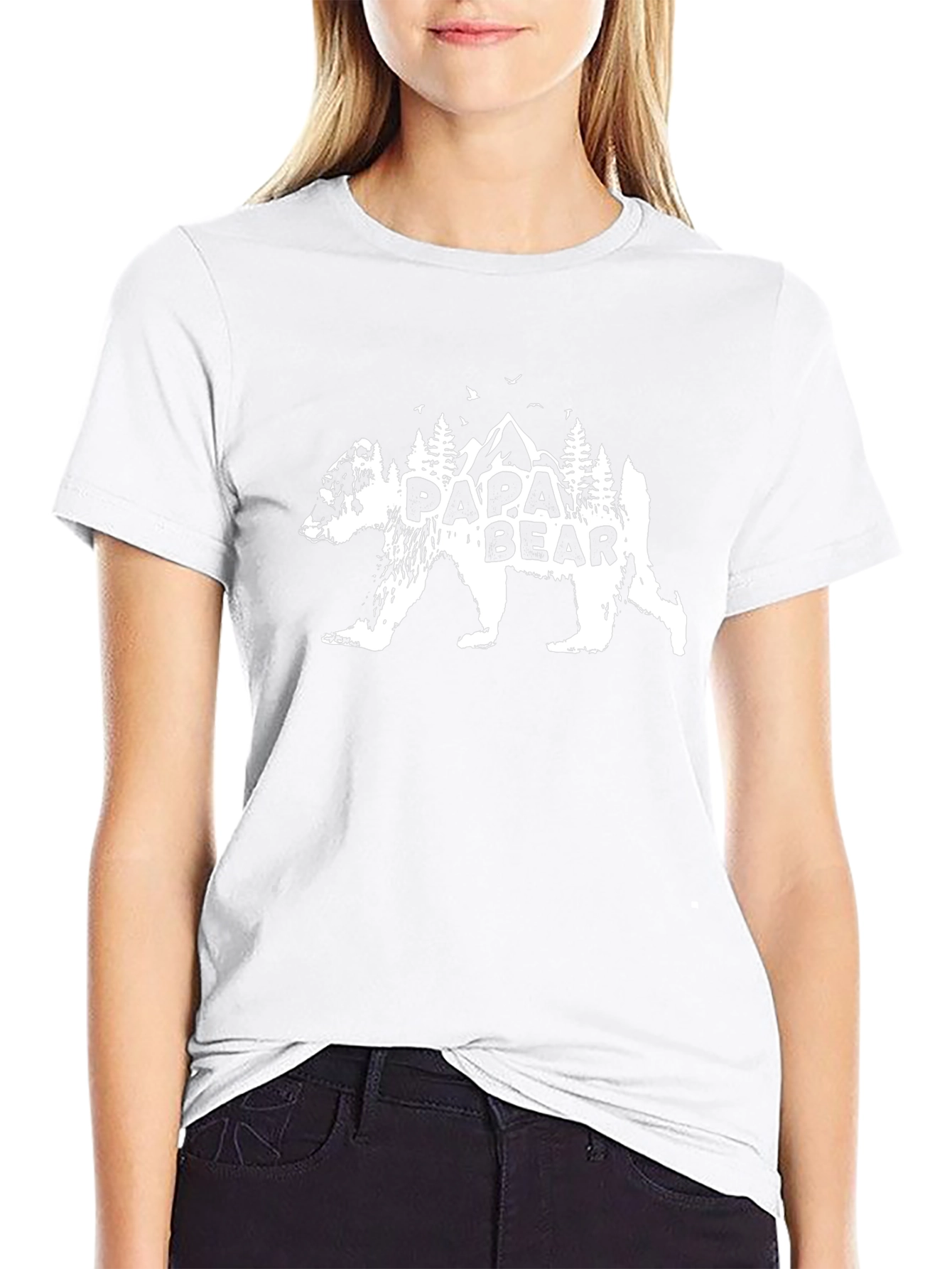 Papa Bear Graphic Tee - Black Cotton T-Shirt