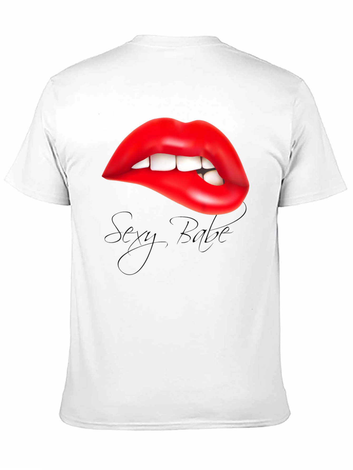 Red Lips Biting Lip Graphic Tee
