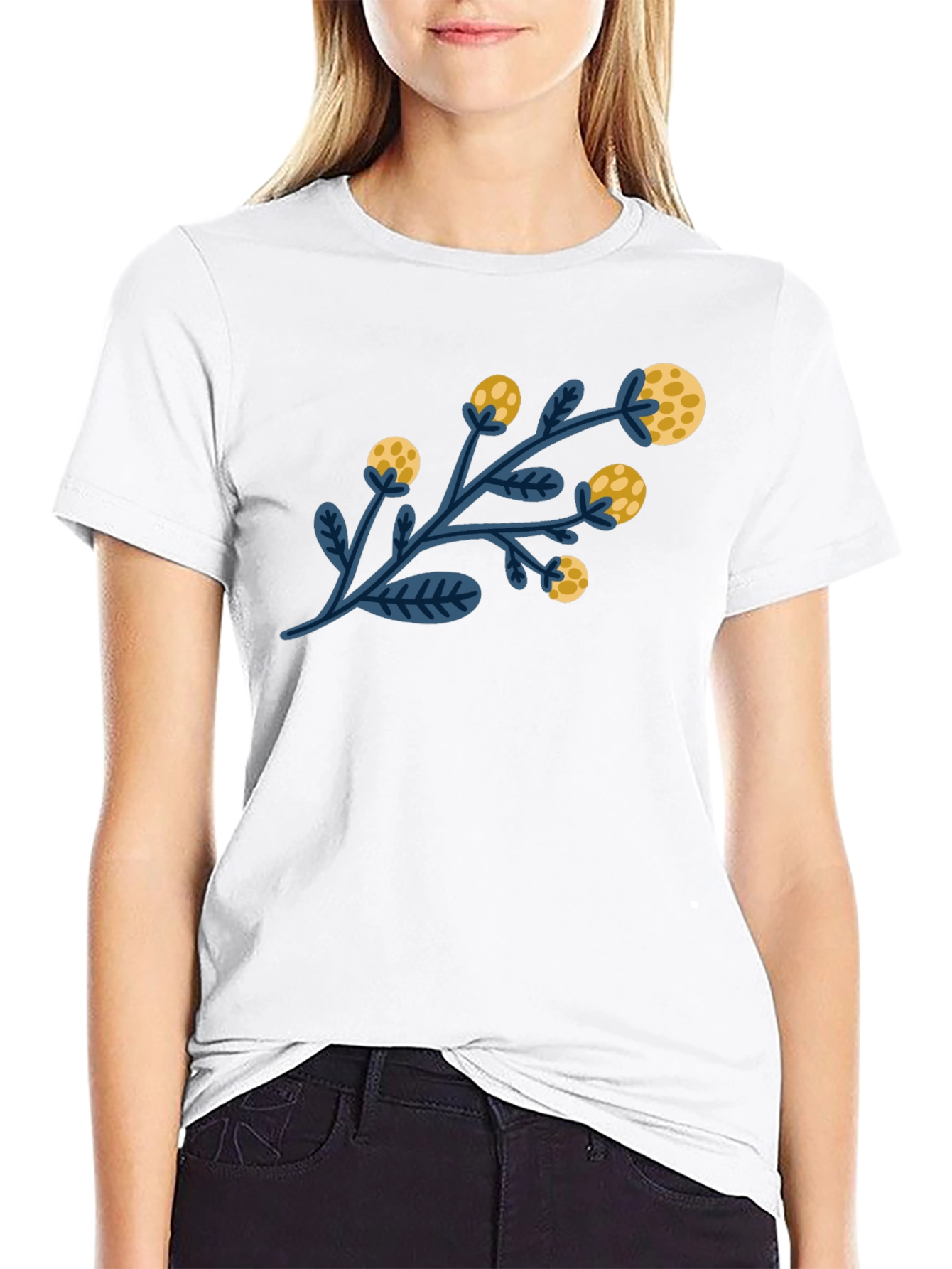 Floral Branch Graphic T-Shirt
